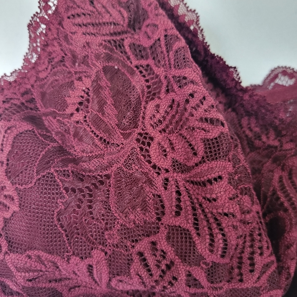 Auden L Maroon Lace Nursing Bra - Picture 3 of 11